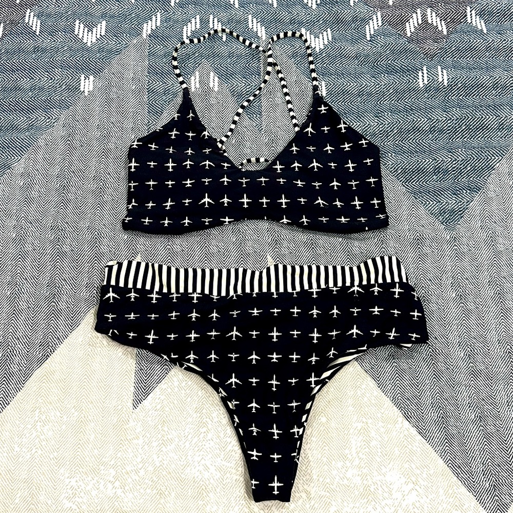 Boys + Arrows, aviation airplane bikini RARE